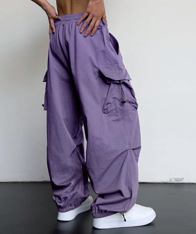 Men's Baggy Wide Leg Cargo Pants - Casual Comfort Fit