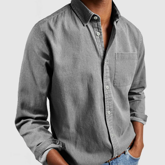 Men's Casual Denim Shirt - Soft Premium Cotton