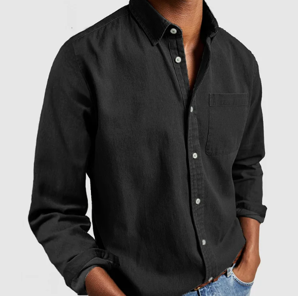 Men's Casual Denim Shirt - Soft Premium Cotton