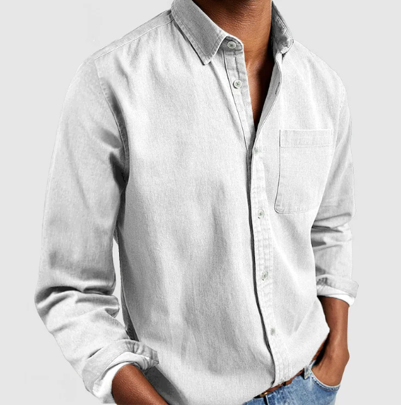 Men's Casual Denim Shirt - Soft Premium Cotton