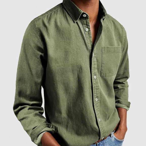 Men's Casual Denim Shirt - Soft Premium Cotton