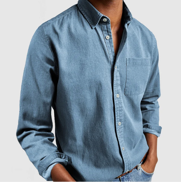 Men's Casual Denim Shirt - Soft Premium Cotton