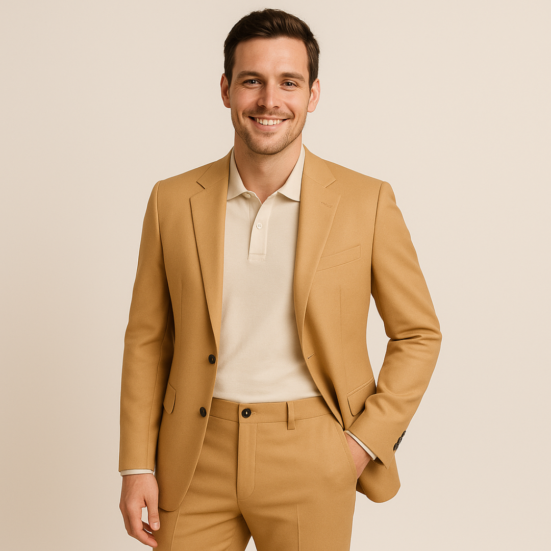 Men's Two-Piece Formal Suit Set with Blazer & Trousers