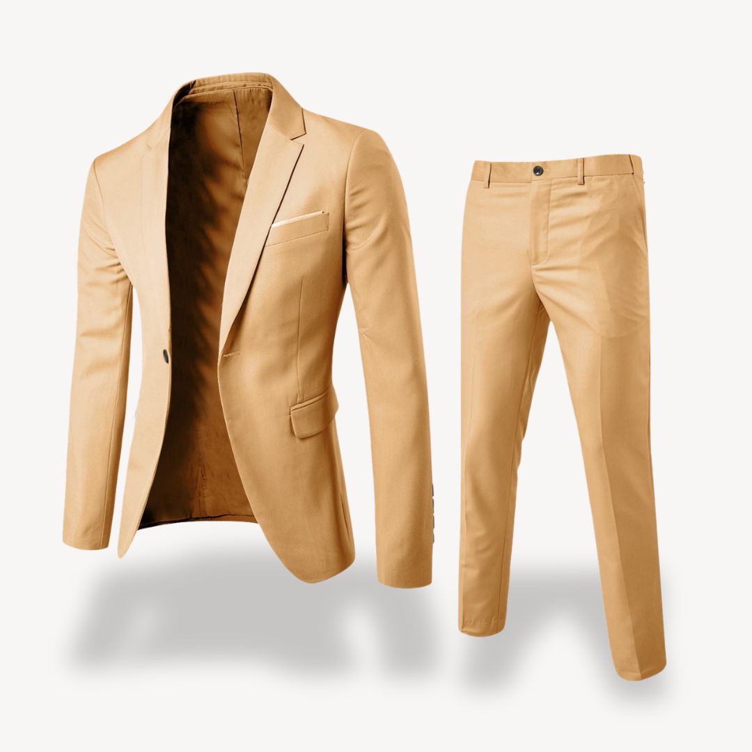 Men's Two-Piece Formal Suit Set with Blazer & Trousers