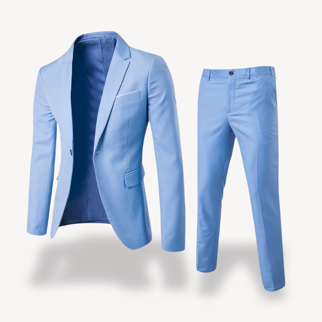 Men's Two-Piece Formal Suit Set with Blazer & Trousers