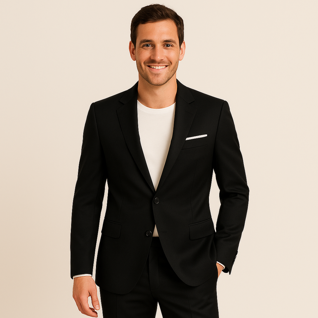 Men's Two-Piece Formal Suit Set with Blazer & Trousers