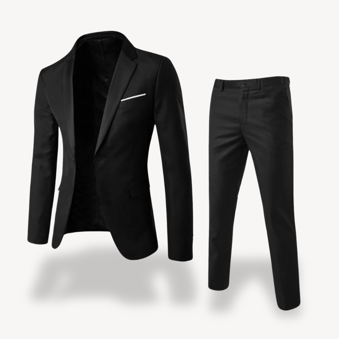 Men's Two-Piece Formal Suit Set with Blazer & Trousers