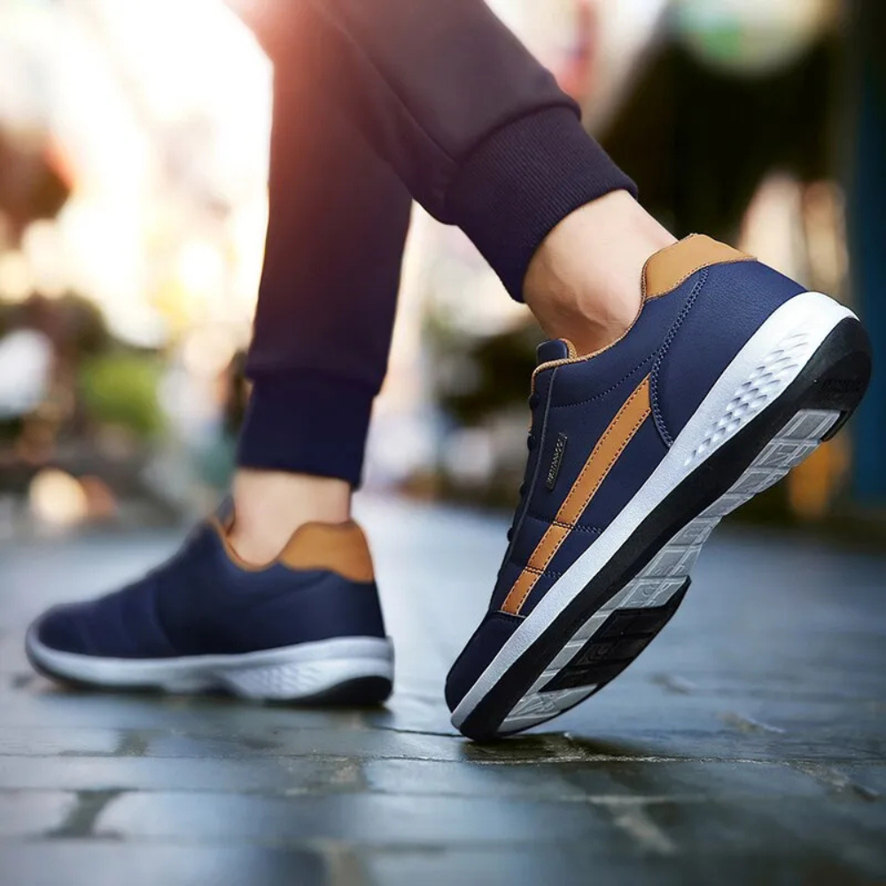 Men's Orthopedic Leather Sneakers for Comfort & Style