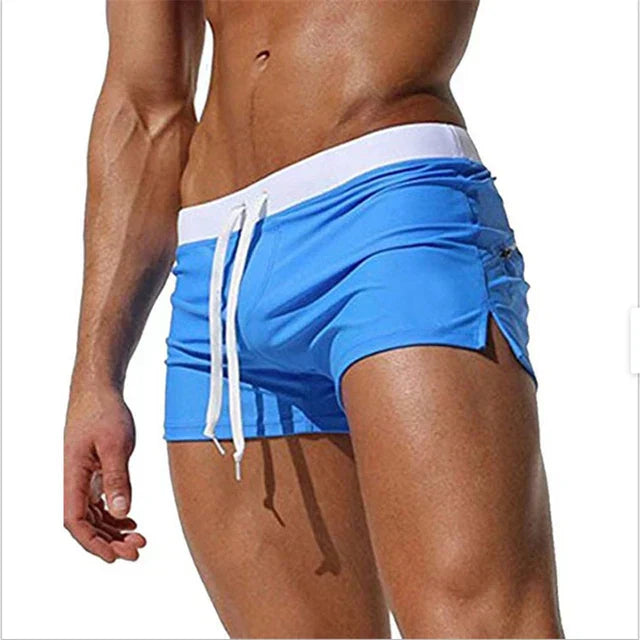 Men's Quick-Dry Swim Shorts, Adjustable Waistband