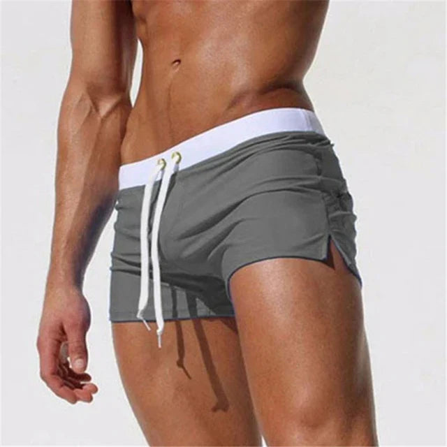 Men's Quick-Dry Swim Shorts, Adjustable Waistband