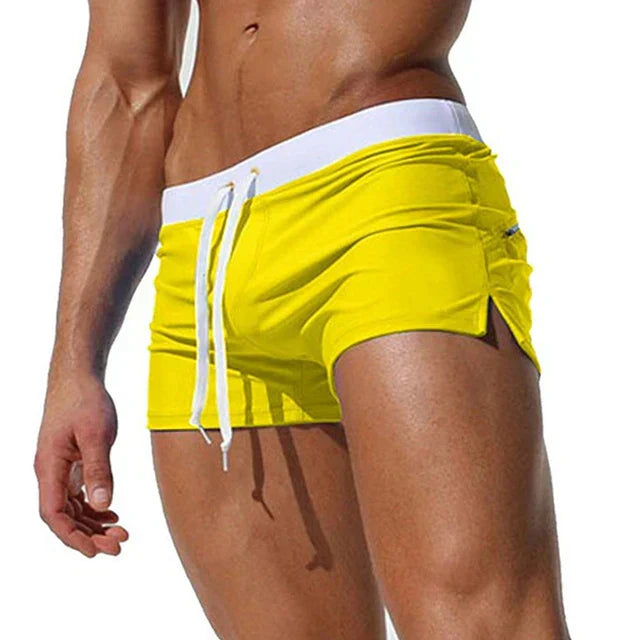 Men's Quick-Dry Swim Shorts, Adjustable Waistband