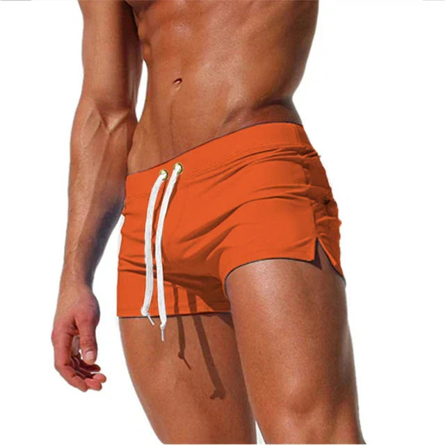 Men's Quick-Dry Swim Shorts, Adjustable Waistband