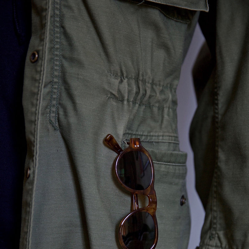 Men's Vintage Military-Style Jacket with Hidden Hood