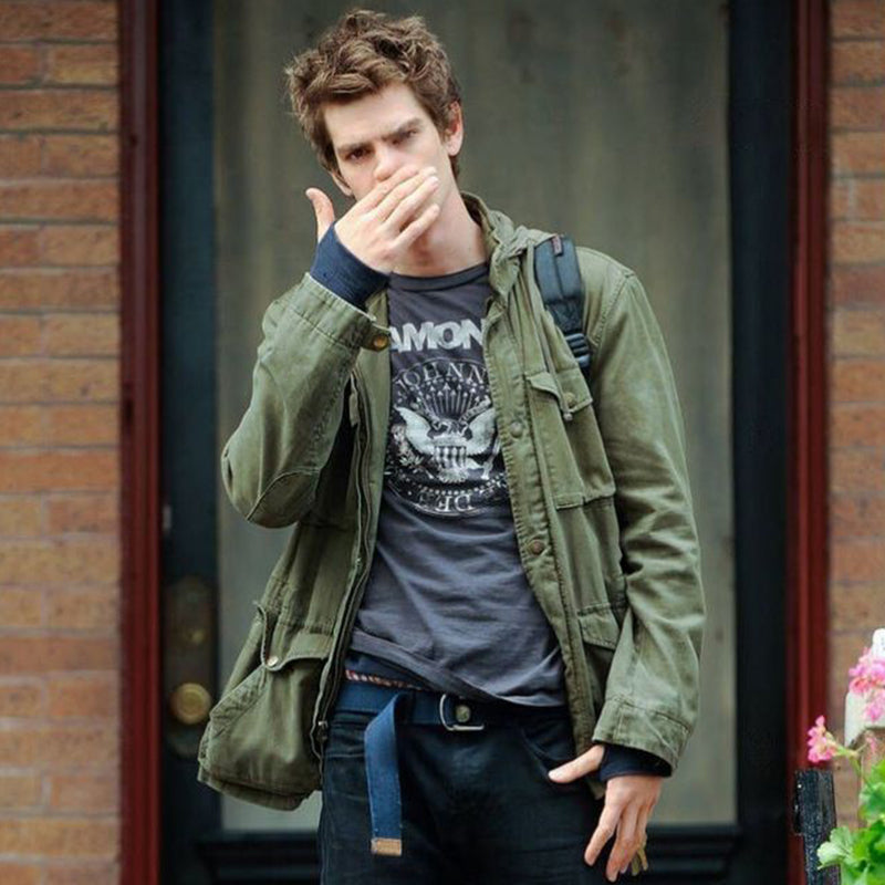 Men's Vintage Military-Style Jacket with Hidden Hood