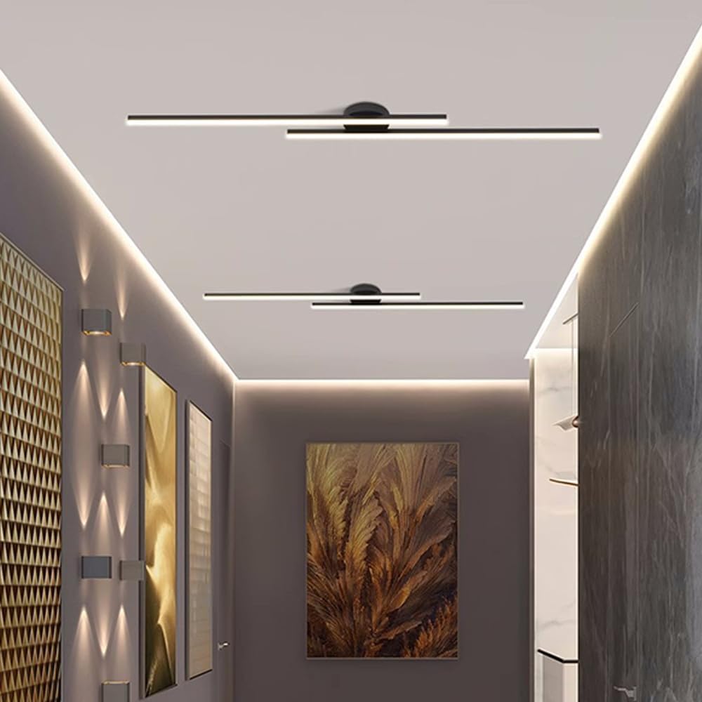 Modern Aluminium LED Semi-Flush Ceiling Light