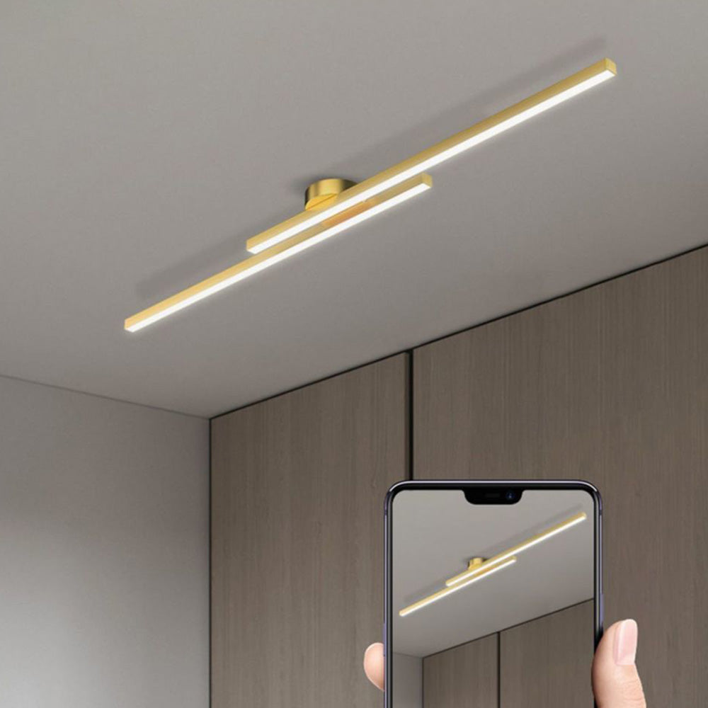 Modern Aluminium LED Semi-Flush Ceiling Light