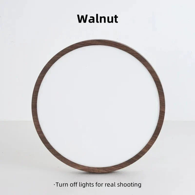 Modern Circular Ultra-Thin Wooden LED Ceiling Light