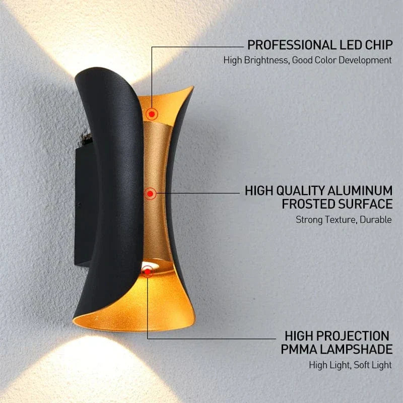 Waterproof LED Wall Light - Modern Indoor/Outdoor Design