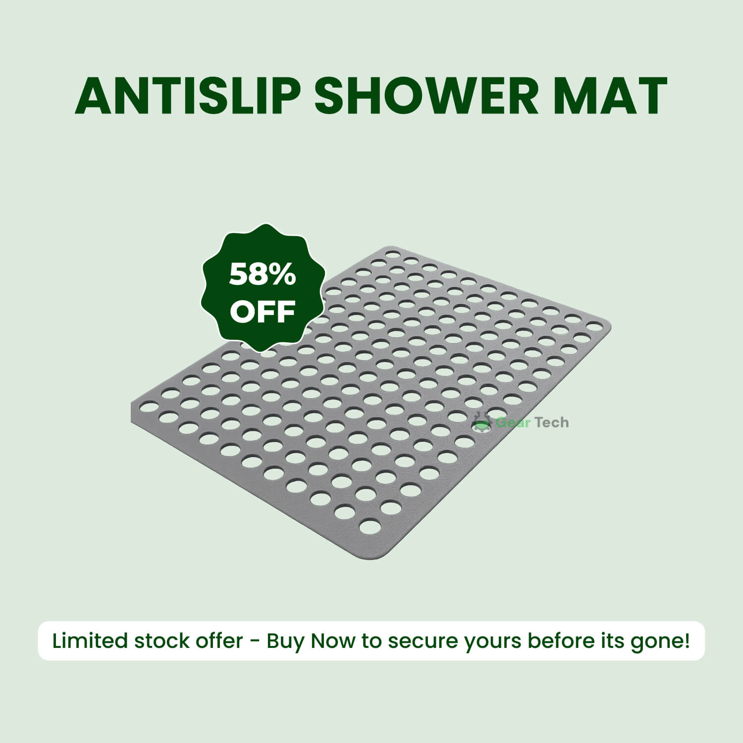 Non-Slip Shower Mat for Safe Bathroom Comfort
