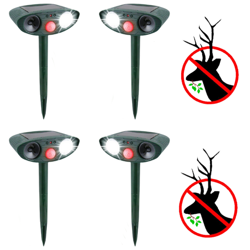 Solar-Powered Ultrasonic Deer Repeller for Gardens
