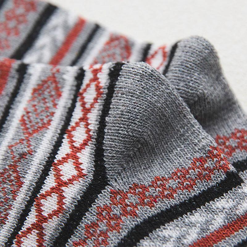 Nordic Wool Blend Winter Socks - Scandinavian Pattern