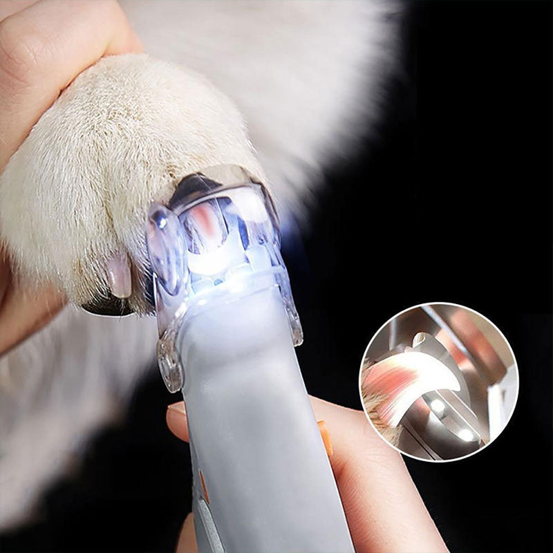 Pet Nail Clipper with LED Light and Protective Sensor