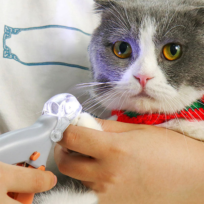 Pet Nail Clipper with LED Light and Protective Sensor