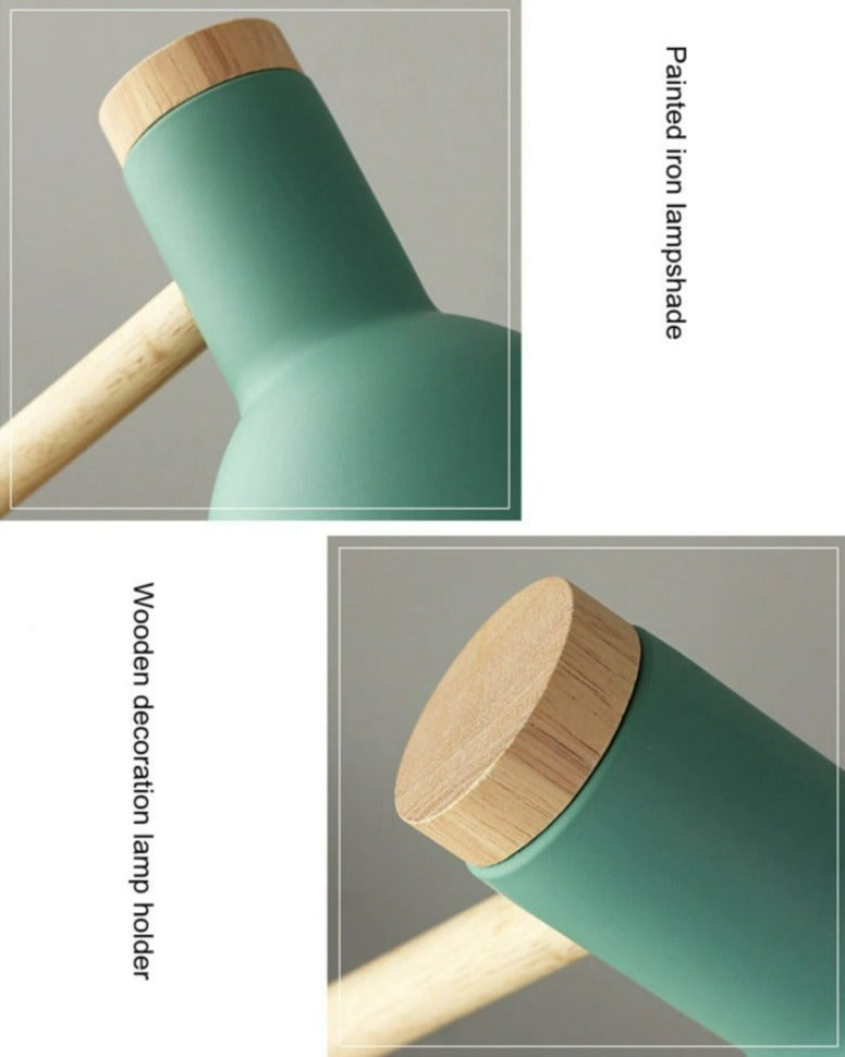 Scandinavian Wooden Desk Lamp - Foldable & Adjustable