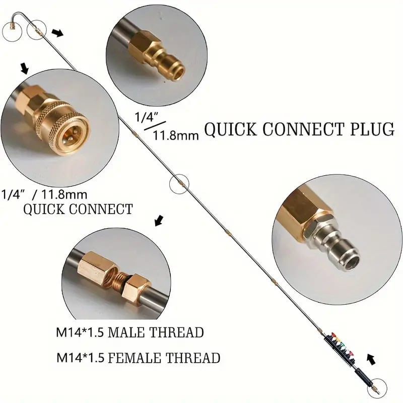 Telescoping High-Pressure Washer Wand Set - 4000 PSI