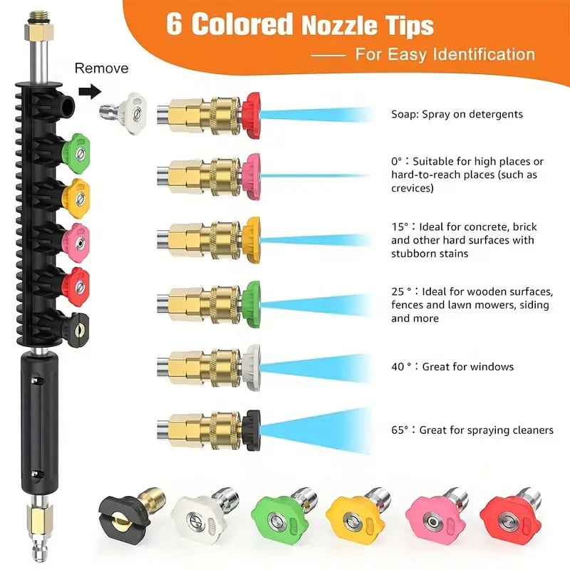 Telescoping High-Pressure Washer Wand Set - 4000 PSI