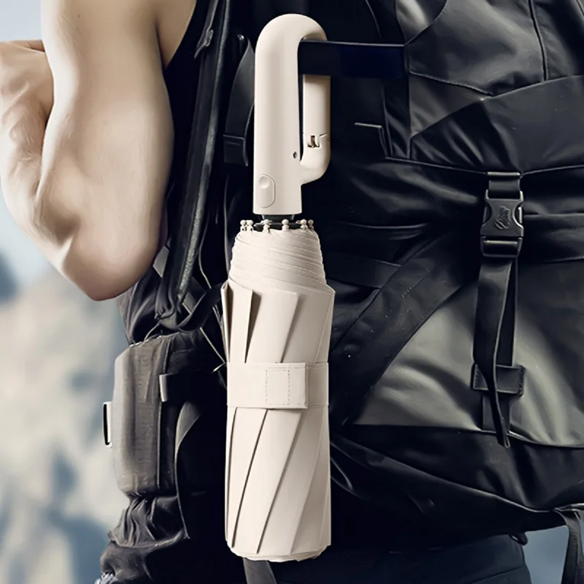 Windproof Automatic Folding Umbrella - Reflective Strip