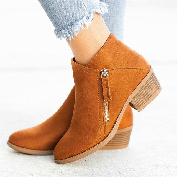 Women's Ankle-Length Orthopedic Boots with Zip