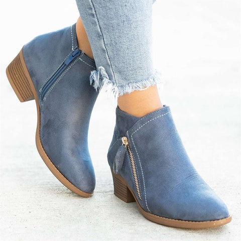 Women's Ankle-Length Orthopedic Boots with Zip