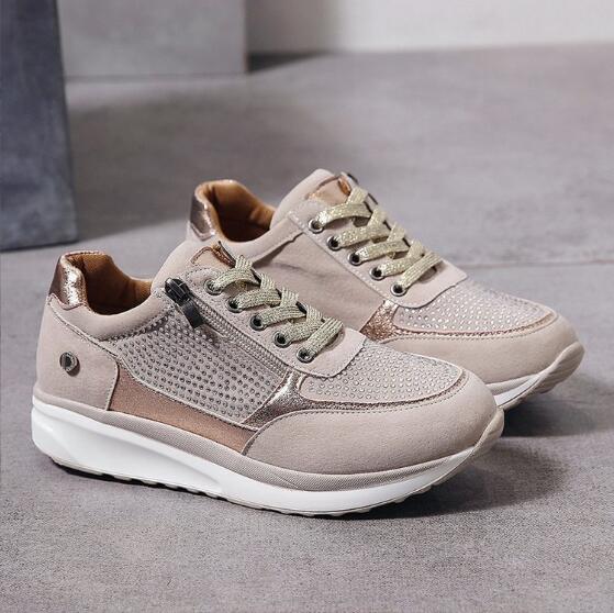 Women's Cushioned Sole Sneakers - All-Day Comfort