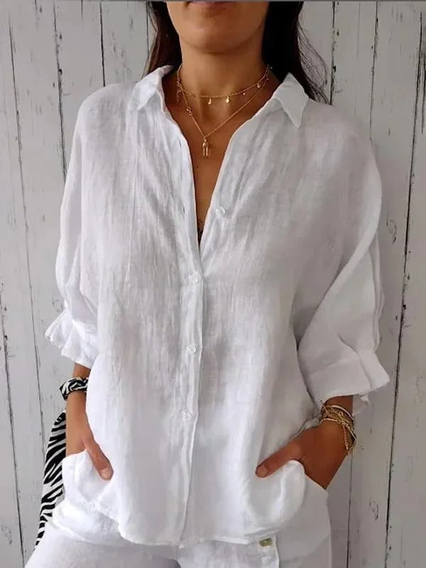 Women's Casual Button-Up Shirt - Breathable Everyday Top