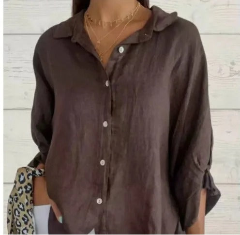Women's Casual Button-Up Shirt - Breathable Everyday Top