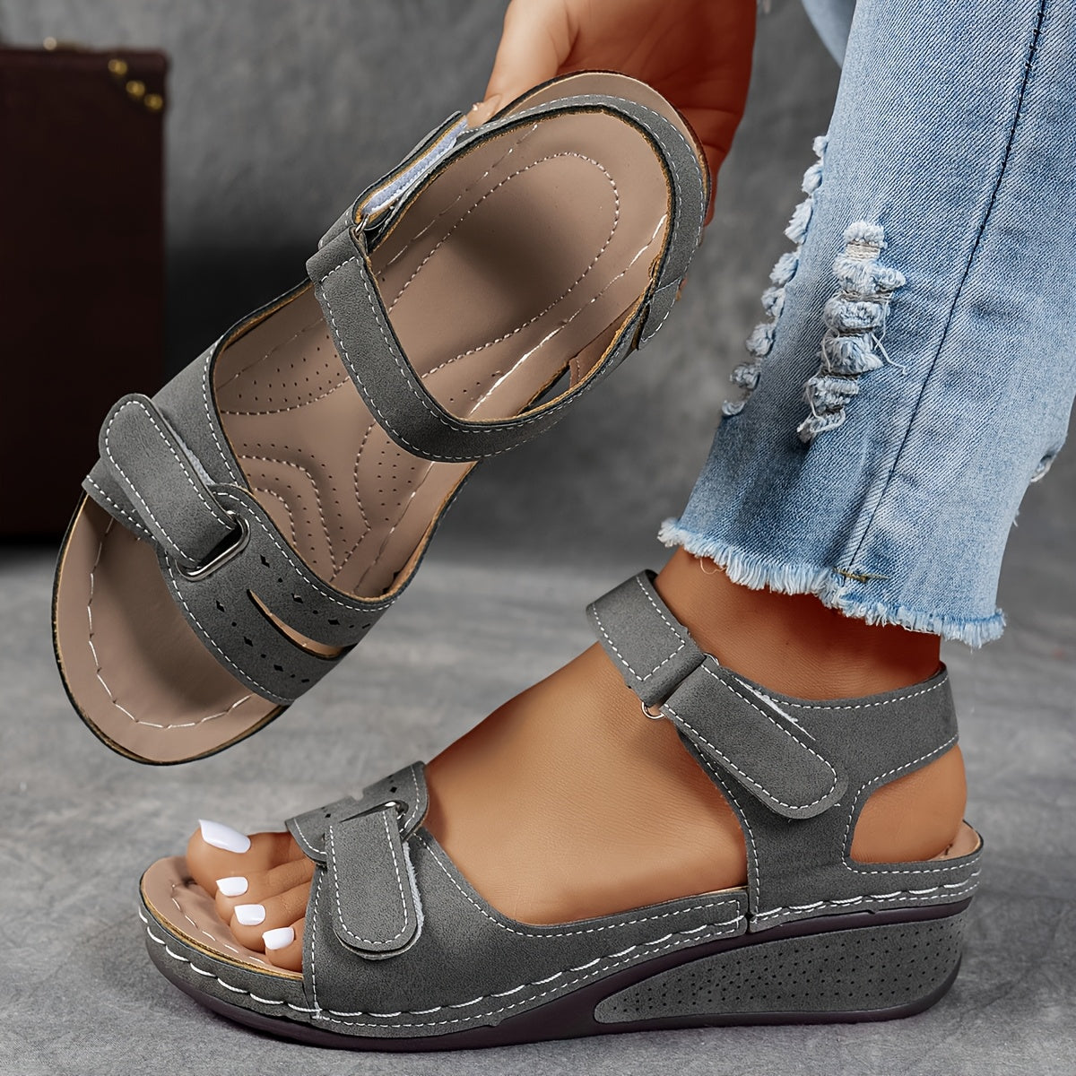 Women's Orthopedic Comfort Sandals, Adjustable Straps