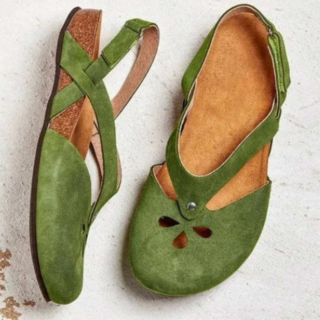 Women's Orthopedic Slingback Sandals with Cross-Strap