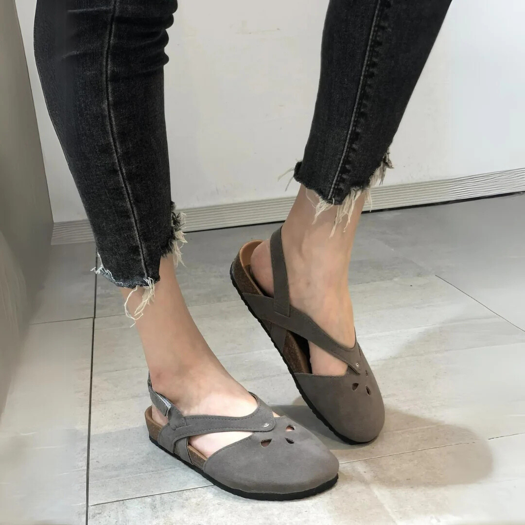 Women's Orthopedic Slingback Sandals with Cross-Strap