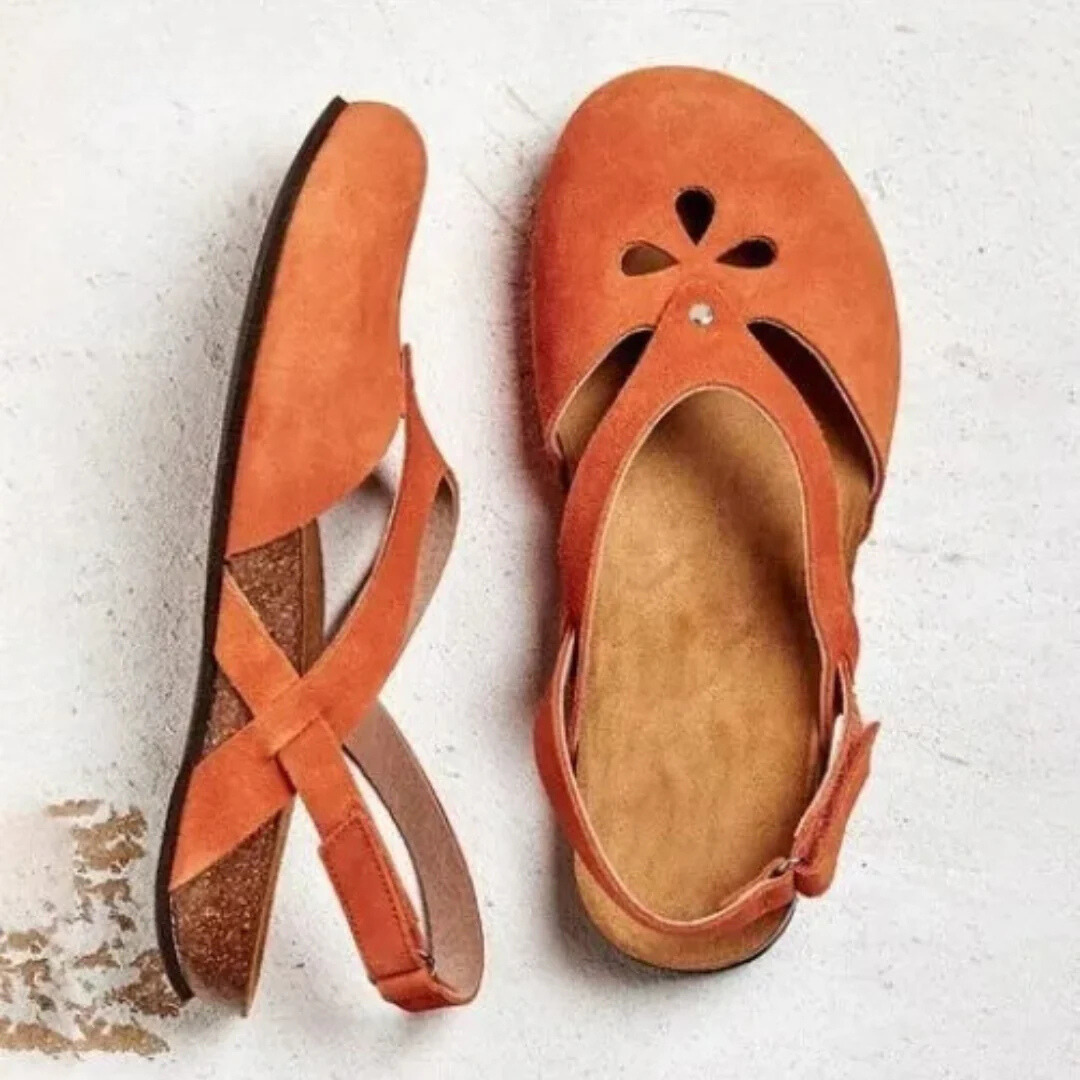 Women's Orthopedic Slingback Sandals with Cross-Strap