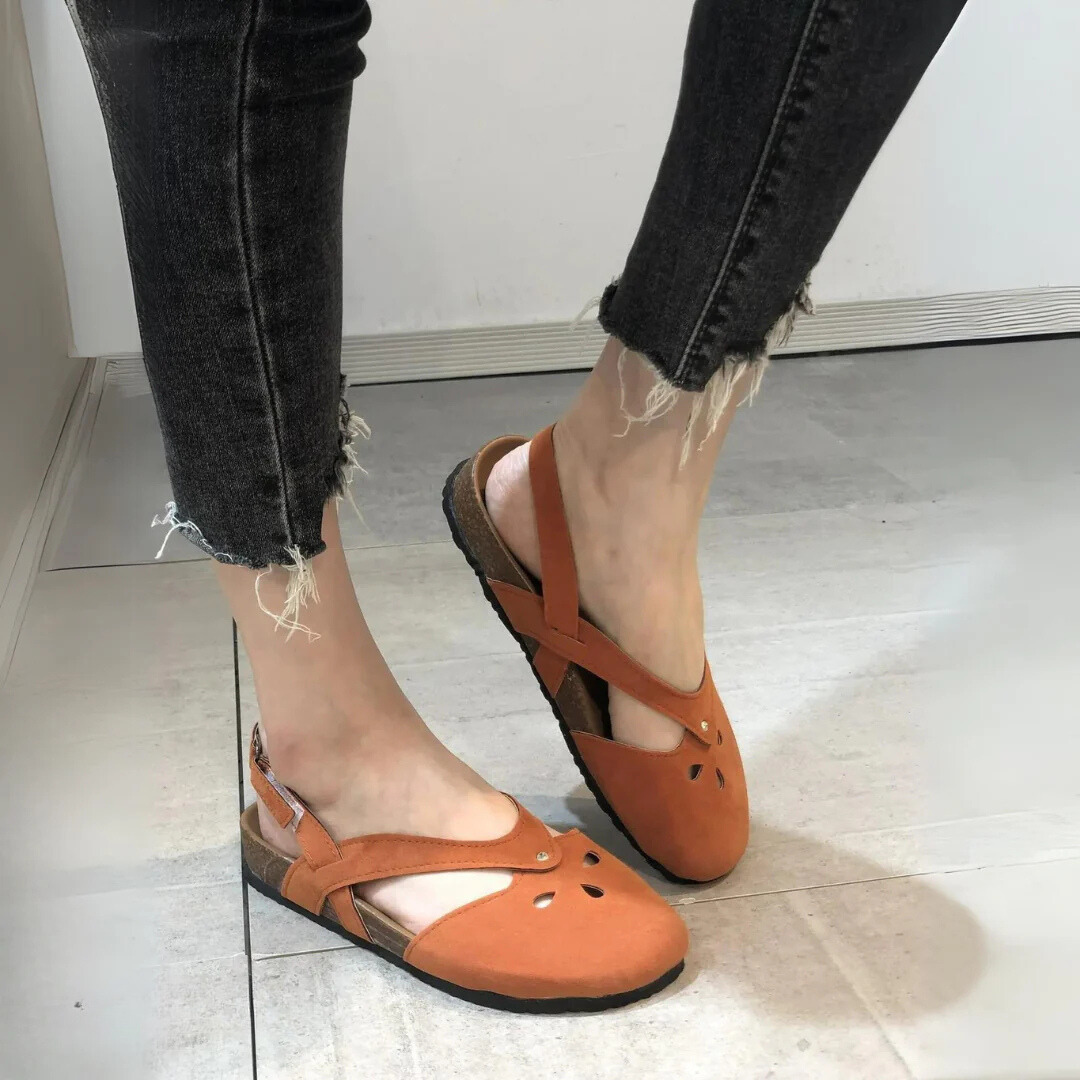 Women's Orthopedic Slingback Sandals with Cross-Strap