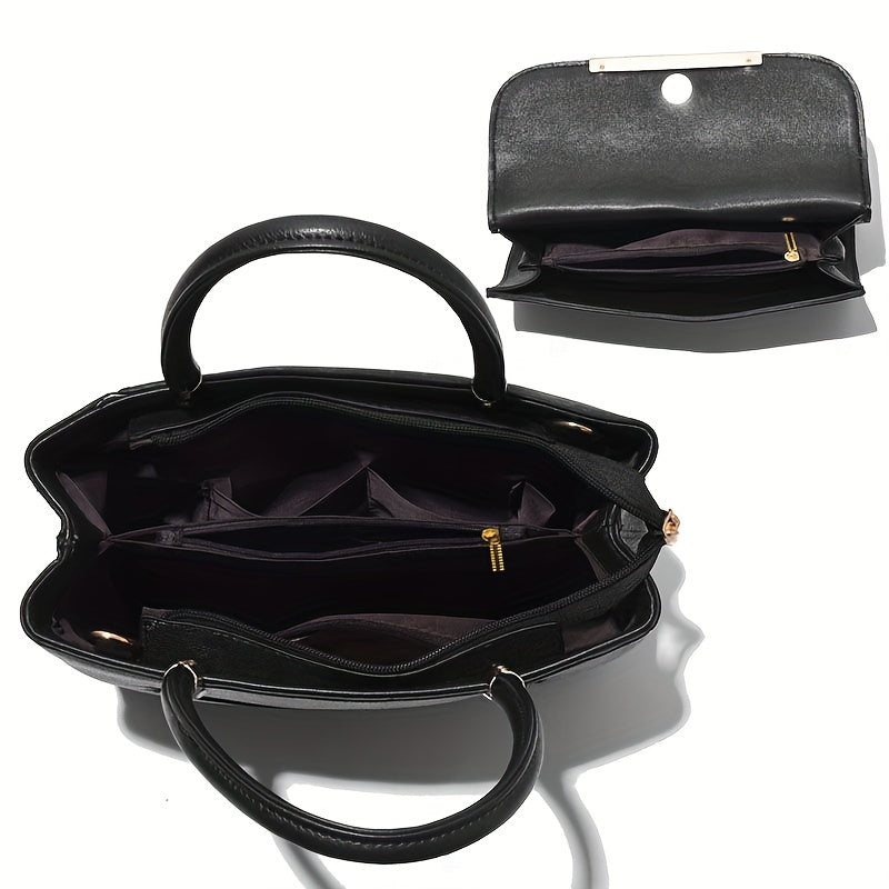 Women's 2-Piece Handbag Set - Tote & Crossbody Bag