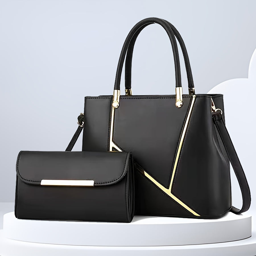 Women's 2-Piece Handbag Set - Tote & Crossbody Bag