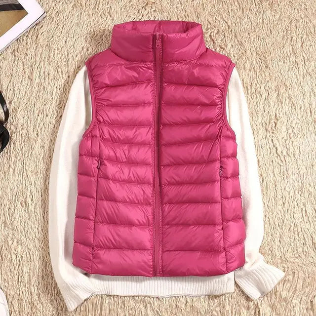 Women's Ultra-Light Packable Down Vest - Warm & Lightweight