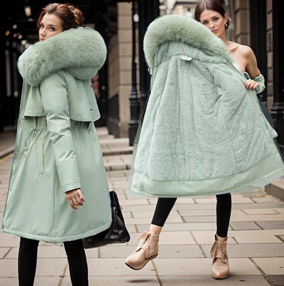 Women's Waterproof Winter Coat with Hood - Warm & Insulated