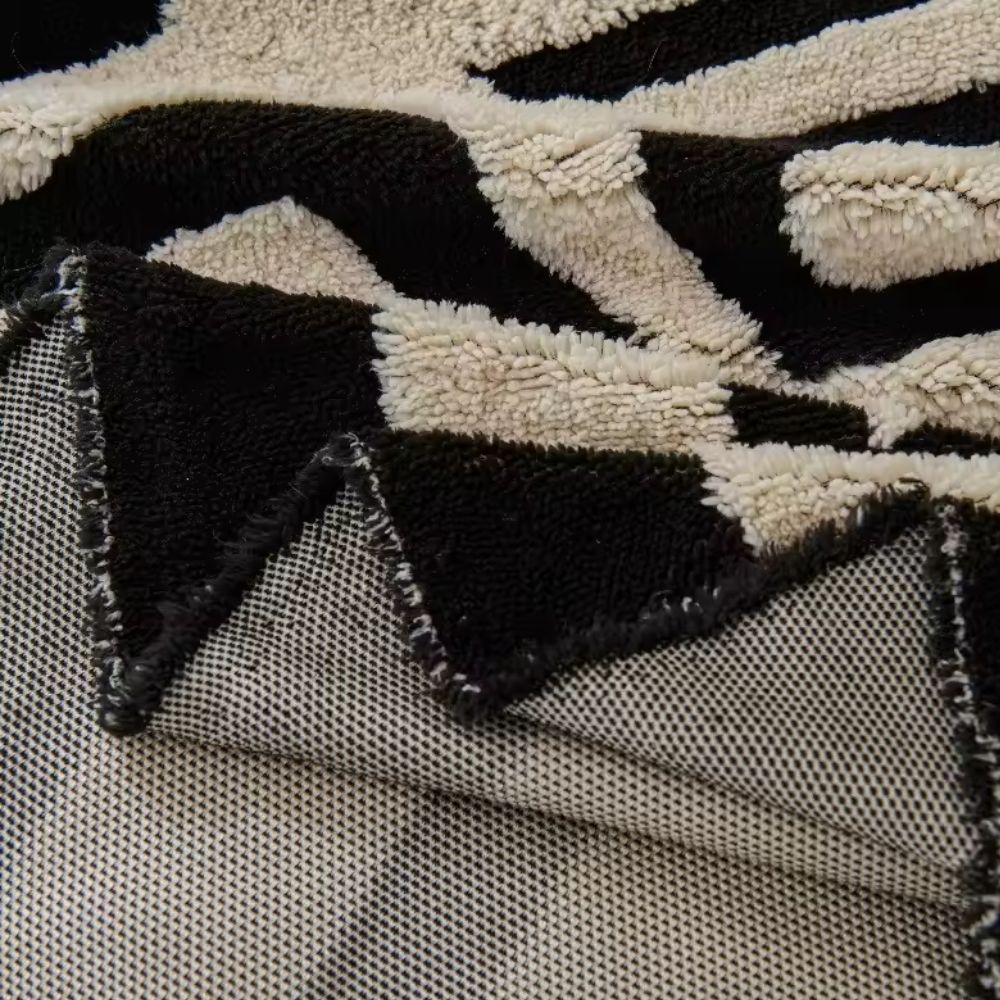 Jacquard Couch Cover, Modern Maze Pattern Sofa Throw