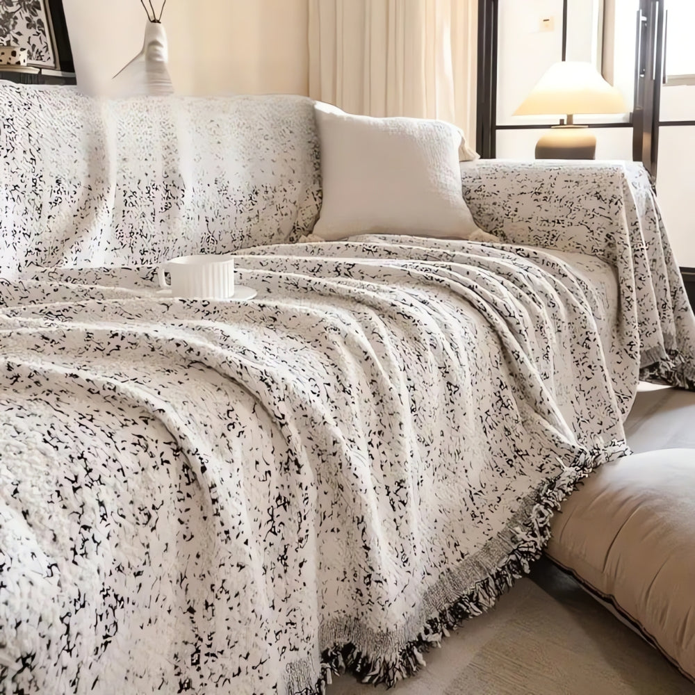 Nordic Reversible Couch Cover, Boho Sofa Protector