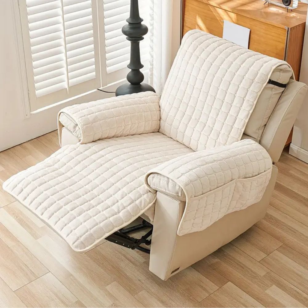 Quilted Recliner Cover - Pet-Friendly Non-Slip Protector