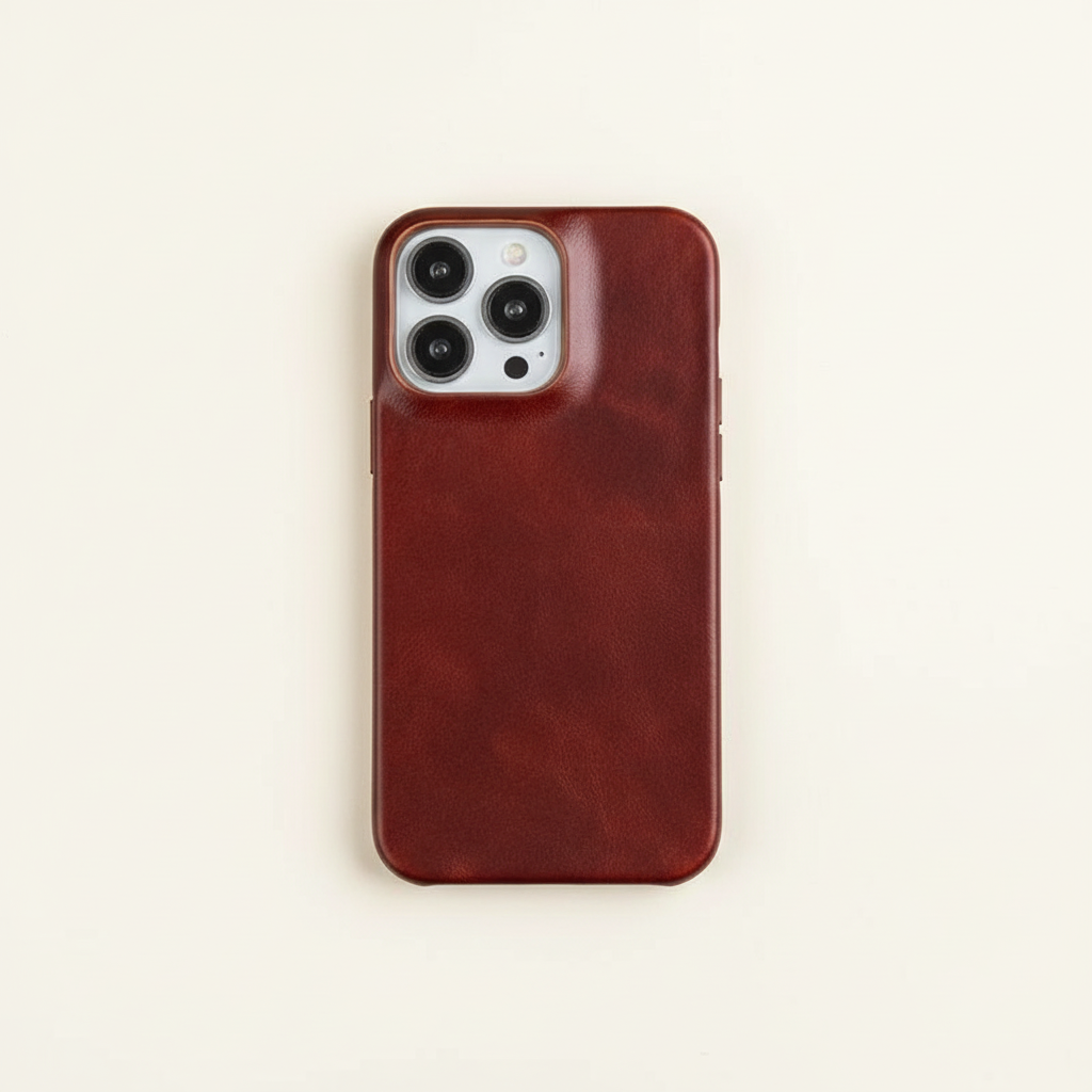 Oil Wax Genuine Leather iPhone Case (13–16, MagSafe Compatible)