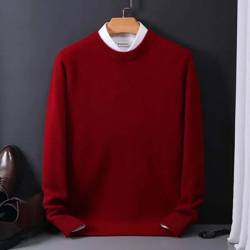 Men's Luxurious Soft Knit Sweater with Cashmere-Soft Feel